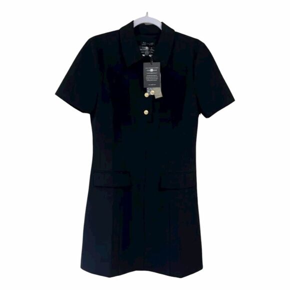 J. Crew Parc Dress Black Carrmen Four Season Stretch Fabric 12 Tall - Picture 5 of 11